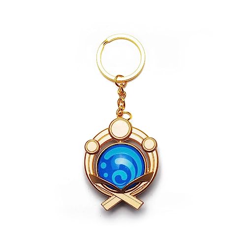Impact Videogame Colorful Lanyard Keychains Stickers - color: Inazuma Hydro