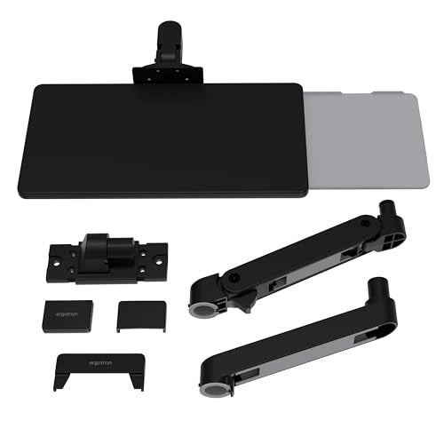 Ergotron – Upgraded LX Pro Premium Keyboard Arm, Wall Mount Adjustable Keyboard Tray – Matte Black - color: Matte Black