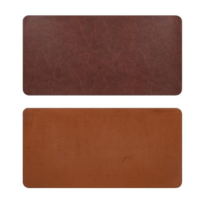 23.6"×13.8" Green Non-Slip PU Leather Desk Mat, Waterproof Extended Mouse Pad for Office