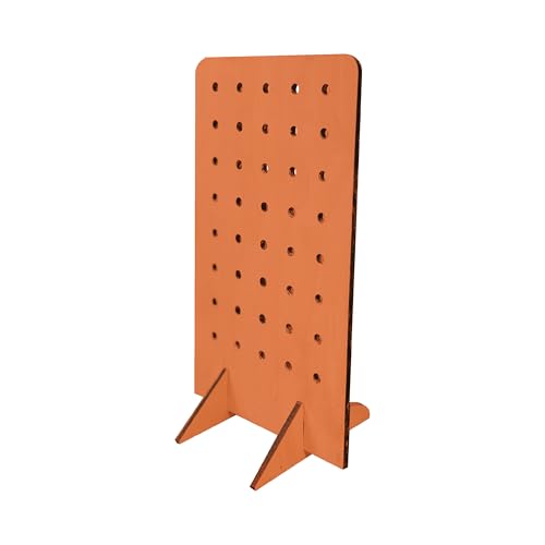 Torched Pegboard Display Stand for Jewelry, Craft Shows, Selling, Vendor Events, Tools, Peg Board Accessories Rack Organizer, Small 5.88" L x 4.3" W x 9.88" H, Orange - color: Orange, size: Small