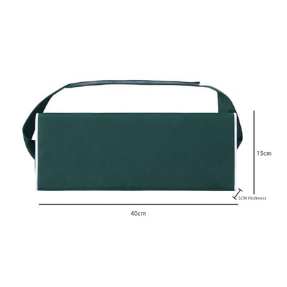 Enipate Outdoor Chaise Lounge Head Pillow, Pack of 2 Water Resistant Headrest Pillows with Elastic Band for Pool Patio Chairs - color: Green