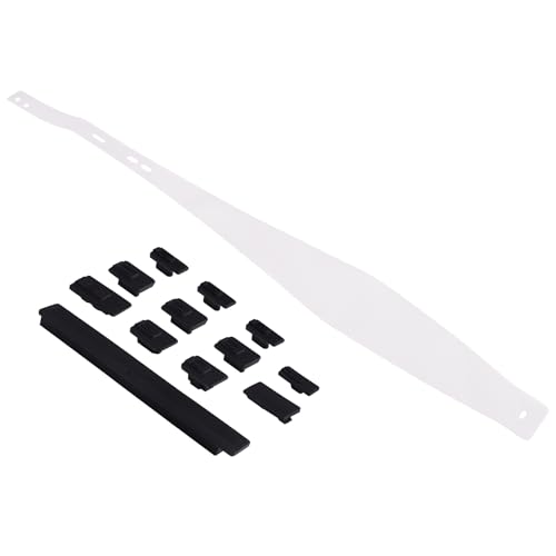 PlayVital Dust Cover Net & Silicone Plug Set for PS5 Slim Console - 12 in 1 Anti-Dust Filter Kit Accessories for PS5 Slim Disc & Digital Version, Prevents Dust & Pet Hair, Easy Install - White - color: White