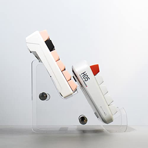 Sumgsn Keyboard Display Stand, Keyboard Storage Stand, Keyboard Holder, White Transparent Acrylic Stand for Two Mechanical Keyboard - color: White