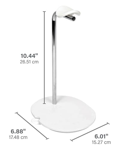 Sanus Sonos Ace Headphones Stand - Premium Stand w/Silicone Cradle Prevents Creasing & Built-in Cable Management w/Magnetic Clip for Fast Charging - Tool-Free Setup - White Sonos Headphones Holder - color: White