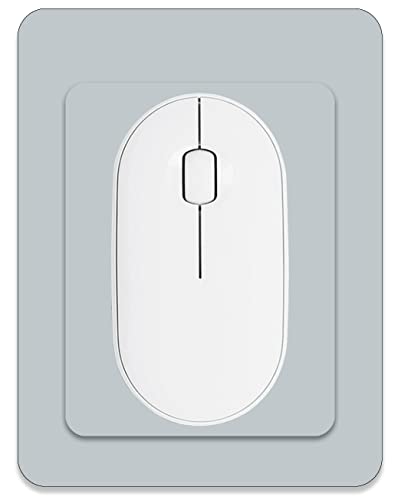 Small Mouse Pads, Set of 2, 5x6 & 5.7x7.5 Inch, Portable, Waterproof, Non-Slip Rubber Base, Fits Wireless Mouse, Laptop, Gray - color: Gray, size: 5.7x7.5 and 5x6 inches (set of 2)