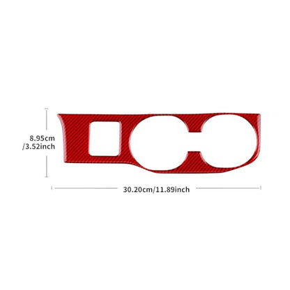 AIRSPEED for Subaru Impreza 2005 2006 2007 Gear Shift Cup Holder Frame Cover Carbon Fiber Center Console Interior Trim Accessories, Red - color: Cup Holder Frame Red
