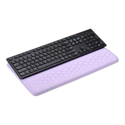 PATIKIL Computer Keyboard Stand with Wrist Rest, Computer Wrist Support Pad, Keyboard Stand Riser Holder Pad for Office Desk Gaming Home, Purple - color: Purple