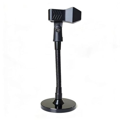 Microphone Holder,Lectern Mic Stand, Podium Mic Mount,Flexible Gooseneck 6 Inch With Universal Clip, Black, 100mm Heavy Mic Plate