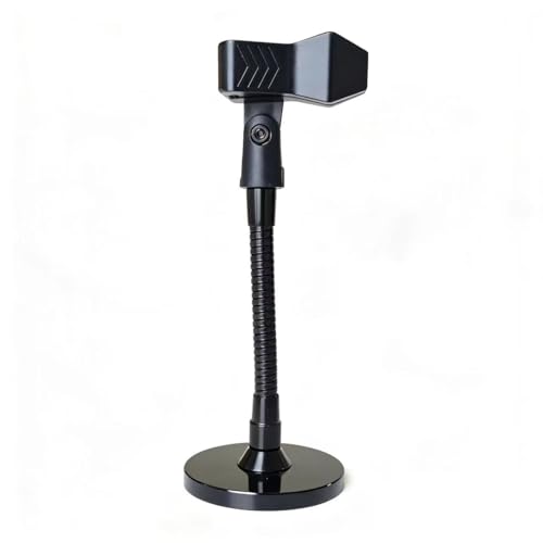 Microphone Holder,Lectern Mic Stand, Podium Mic Mount,Flexible Gooseneck 6 Inch With Universal Clip, Black, 100mm Heavy Mic Plate