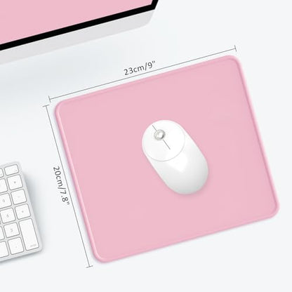 eulps Mouse Pad with Stitched Edge, Multiple Patterns Computer Mouse Pads with Non-Slip Rubber Base, Washable Cloth Mousepad, for Gaming, Laptop, PC (Pink) - color: 04Pink