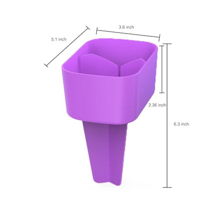 Sand Beach Cup Holder with Pocket Drink Cup Holders for Travel Multicolor 2 Pack Color Purple/Purple - color: PURPLE/PURPLE