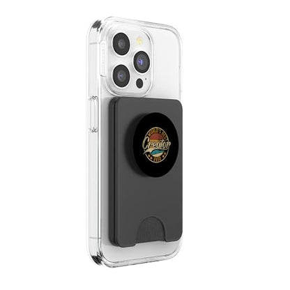 Worlds Best Creator | Vlogger Influencer | Blogger PopSockets PopWallet for MagSafe - style: Magnetic PopWallet