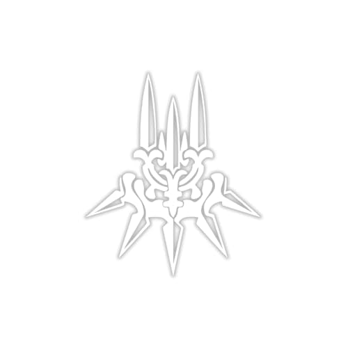 Nier Automata Yorha Emblem Emil Vinyl Decal Sticker for Window Car Laptop Bedroom Wall 5" in x 5" in (White, Yorha) - color: White, size: YorHa