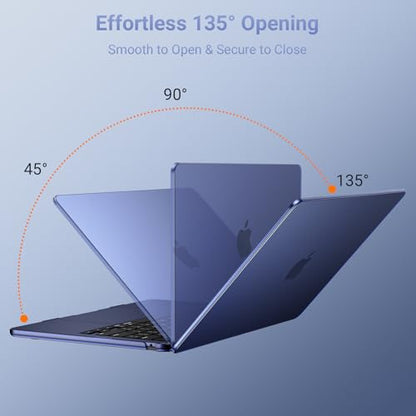 MOSISO Compatible with MacBook Air 13 inch Case M5 2026 M4 2025 M3 M2 2024-2022 A3449 A3240 A3113 A2681, Scratches-Resistant Protective Hard Shell for MacBook Air 13.6 inch Case, Midnight - color: Midnight