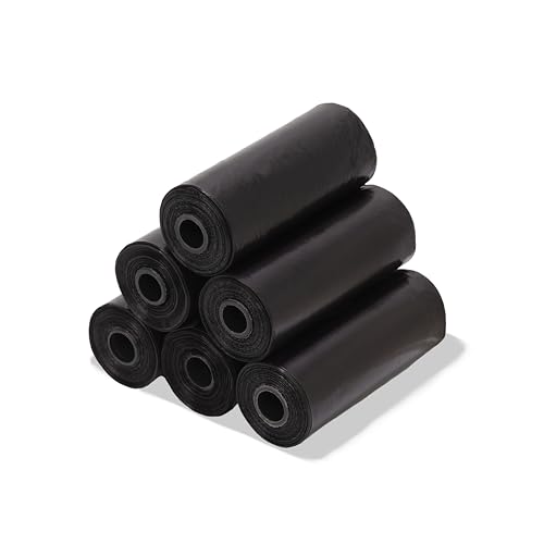 Ginsco 0.8 Gallons Disposable Trash Bags for Mini Car Trash Can, Portable Small Car Garbage Bags, Cars Accessories, Mini Trash Bags, Plastic Trash Bag for Cars/Home/Office (6 Rolls/90 Counts) Black - color: Black