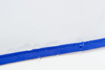 Computer Monitor dust Cover for Flat Panel LCD-Silky Smooth Anti-Static Vinyl with Blue Trim (26W x18H x4D) - size: 26W x18H x4D
