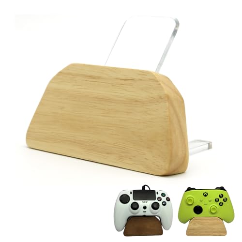 Solid wood gamepad stand, game equipment, controller stand, suitable for Xbox, PS4, PS5, is a good helper for organizing gamepads on the desk, and also the best gift for your son, husband, boyfriend - color: transparent