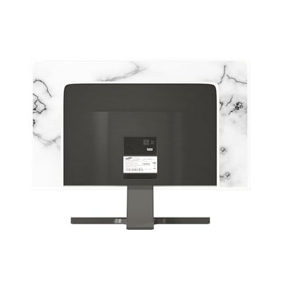 Fashion Gray Marble Waterproof 26, 27, 28 Inch Anti-Static Dustproof LCD/LED/HD Abstract Texture Computer Monitor Cover with Creative Design Anti-Static Dustproof Protective - color: white and gray, size: 26-28 Inch