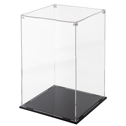 Cliselda Large Acrylic Display Case 10x10x16 inch for Collectibles | Sturdy Clear Acrylic Display Box Trophy Case Countertop Box , Assemble Dustproof Protection Showcase for Models Figures Doll - size: 10x10x16 inch