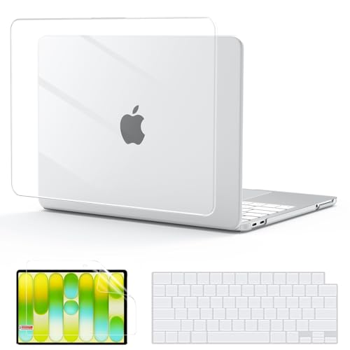 G JGOO Compatible with MacBook Neo Case 13 inch 2026 Release Model A3404 with A18 Pro Chip, Slim Protective Plastic Hard Shell for Mac Neo Case with Keyboard Cover & Screen Protector, Crystal Clear - color: Crystal Clear