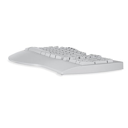 Perixx PERIBOARD-512W Periboard-512 Ergonomic Split Keyboard - Natural Ergonomic Design - White - Bulky Size 19.09"X9.29"X1.73", US English Layout - color: White