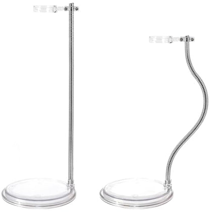 2 Pack Adjustable Doll Stand Support,Fits 4,5,6,7,8,9,10,11,12,13,and 14 inch Dolls,Action Figure Stand,Waist is to 2.6 inches