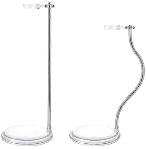 2 Pack Adjustable Doll Stand Support,Fits 4,5,6,7,8,9,10,11,12,13,and 14 inch Dolls,Action Figure Stand,Waist is to 2.6 inches
