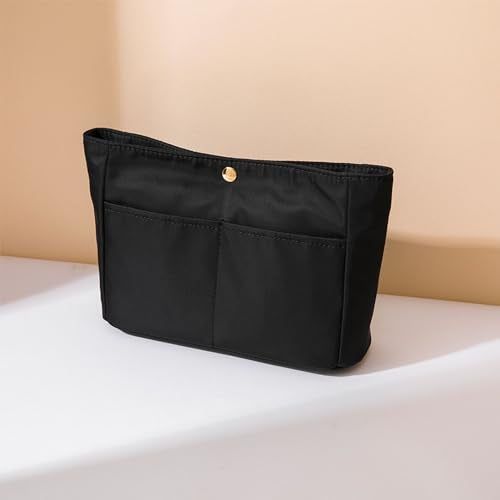 YONEBN waterproof Storage Bag Lightweight Large Capacity nylon Bag Inner Bag Handbag Organizer - color: Nylon/Black