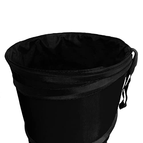 FH Group Automotive Waterproof Portable Collapsible Large Trash Can Garbage Container fits Most Cars,‎Polyethylene,SUVs, and Trucks Black - color: Black, style: Large