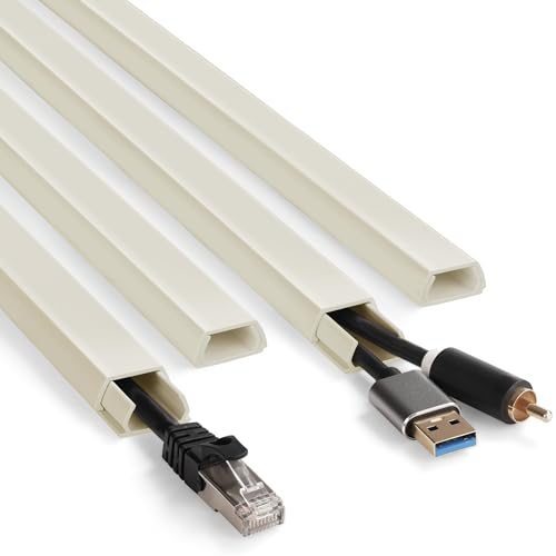 66in YCLYC Wire Covers for Cords Kit, Beige Wall Cord Hider Hide Cords, Cord Covers for Wires on Wall, TV Cable Hider Wall Kit, Easy to Install Cord Cover, Cable Management Wall 4XL16.5 W0.86 H0.43in - color: Beige, size: Small-66in