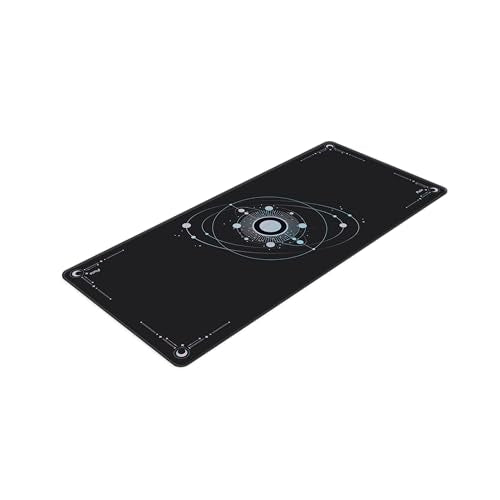 Pixio Mouse Pads - 36 x 16 inch XXL Cosmic Orbit Black Multifunctional Large Desk Mats for Gaming, Office, Desktop Anti-Slip Waterproof Washable Computer Mouse Mat - color: Black Cosmic Orbit