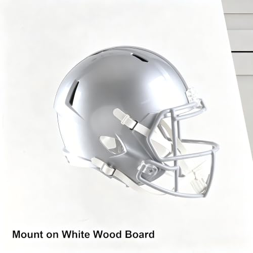 Hidden Football Helmet Wall Mount Display, Heavy Duty Metal Hanger Holder for Full and Mini Helmets, Floating Football Helmet Shelf Case Stand, Hardwares Included, Black, Pack of 4