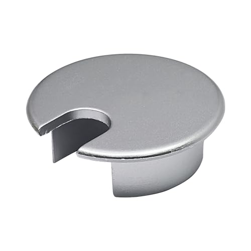 Desk Grommet 1-3/8" (35 mm), Desk Cord Hole Cover, Cable Grommet Metal Zinc Alloy Materilal, Desk Hole Grommet for Office and Home Table Cable, Detachable Cable Cord Organizer (Matte Silver 1 Pcs) - size: 1-3/8" (35 mm), style: Matte Silver
