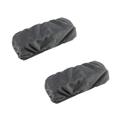 Office Chair Armrest Pads Covers Chair Cushions for Elbow and Forearms Removable Slipcovers (Dark Grey) - color: Dark Grey