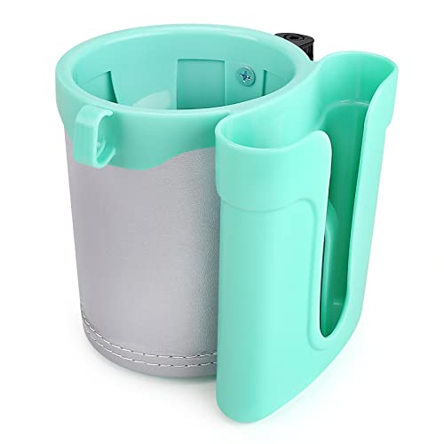 Accmor 3-in-1 Bike Cup Holder with Cell Phone Keys Holder, Bike Water Bottle Holders, Universal Bar Drink Cup Can Holder for Bicycles, Motorcycles, Scooters, Grey Green, 2 Pack - color: Grey Green-2 Pack