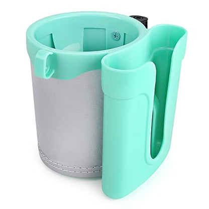 Accmor 3-in-1 Bike Cup Holder with Cell Phone Keys Holder, Bike Water Bottle Holders, Universal Bar Drink Cup Can Holder for Bicycles, Motorcycles, Scooters, Grey Green, 2 Pack - color: Grey Green-2 Pack