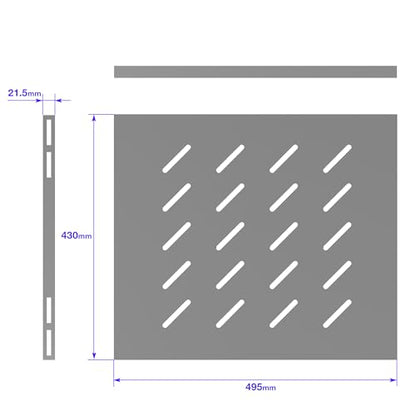 Network Rack Fixing Shelf - PL-600-24 inches deep
