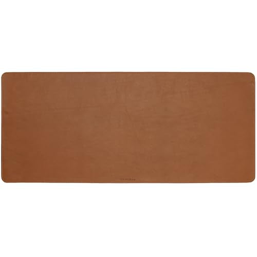Full Grain Genuine Leather Desk Pad – Toffee Tan Brown (XL) - Premium Desk Mat with Non-Slip Backing, Thick 3mm, Office Desk Protector for Work & Gaming (Extra Large 35.4 x 15.7 inch) - color: Toffee Tan Brown