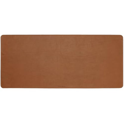 Full Grain Genuine Leather Desk Pad – Toffee Tan Brown (XL) - Premium Desk Mat with Non-Slip Backing, Thick 3mm, Office Desk Protector for Work & Gaming (Extra Large 35.4 x 15.7 inch) - color: Toffee Tan Brown