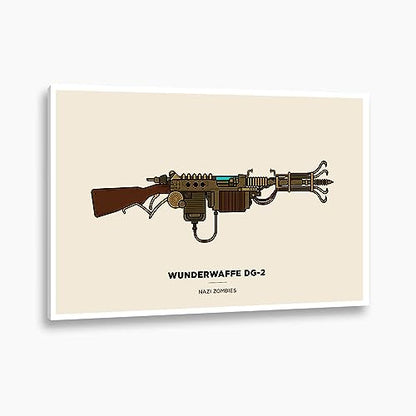 SnooozeWorks Wunderwaffe DG-2 Illustration Poster, Unframed, Premium Photo Paper - Perfect Decor for Gamers (12"x18") - size: 12"x18"