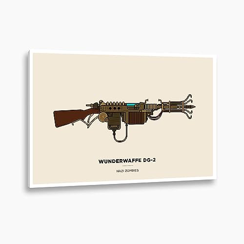 SnooozeWorks Wunderwaffe DG-2 Illustration Poster, Unframed, Premium Photo Paper - Perfect Decor for Gamers (12"x18") - size: 12"x18"