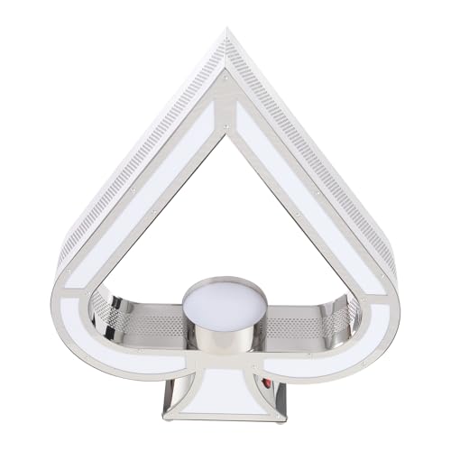 LED Lighted Liquor Bottle Display Shelf Ace of Spades Bottle Display Stand with Remote Control 7 Color Adjustable Glowing Wine Bottle Display LED Champagne Bottle Presenter for Bar Nightclub Party - color: Silver-ace of Spades