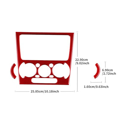 AIRSPEED for Subaru Impreza 2005 2006 2007 Center Screen AC Button Frame Cover Carbon Fiber Center Console Air Condition Button Interior Trim Accessories, Red - color: AC Button Frame Red