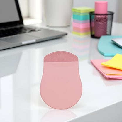 Pink Universal Stick-On Mouse Pouch Holder for Sleevefor Laptop Reusable Adhesive Storage Mouse Holder, Cover Office Worker Mouses Storage Bag for Laptop Pads