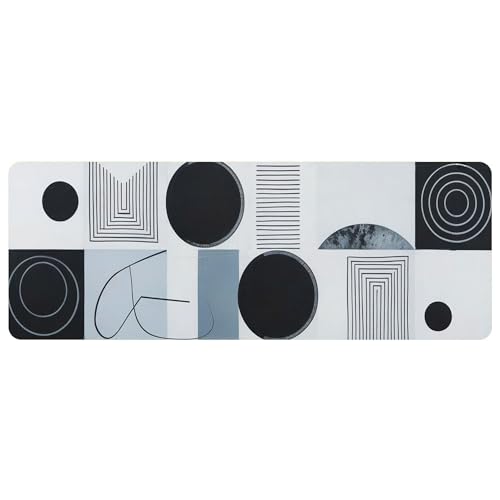 Leather Minimalist Desk Pad, Colorful Art Mouse Pad Large Computer Keyboard Gaming Mousepad Waterproof Desktop Protector & Cover, Decorative PU Leather Laptop Mouse Mat Home Decor 10 x 25.6 inch C96 - color: colorful-26