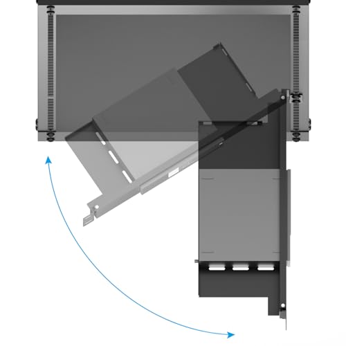 Mini Rack Mount for Dell OptiPlex Micro Form Factor Case，1U Hinged Server Rack Shelf for 19-inch Cabinet or Rack