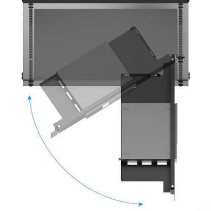 Mini Rack Mount for Dell OptiPlex Micro Form Factor Case，1U Hinged Server Rack Shelf for 19-inch Cabinet or Rack