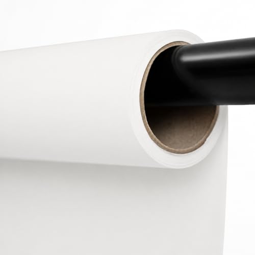 Kate Seamless Paper Backdrop for Photography Solid White Photo Backdrop Paper (53''x32.8' Arctic White) - color: Arctic White, size: 53''x32.8'