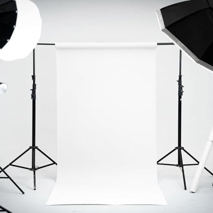 Kate Seamless Paper Backdrop for Photography Solid White Photo Backdrop Paper (53''x32.8' Arctic White) - color: Arctic White, size: 53''x32.8'