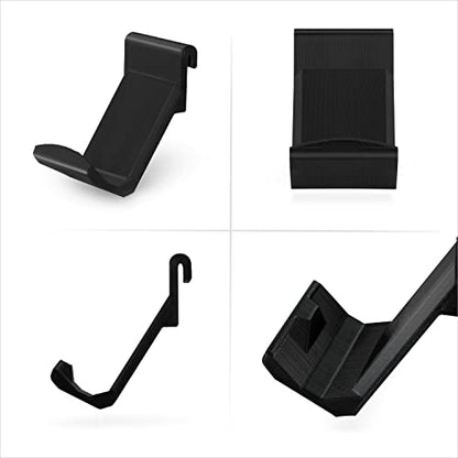 BRAINWAVZ PS5 Game Controller Console Holder Mount (2 Pack) for PS5 Dual Sense Gamepad, Hook-On Hanger Design, No Damage or Adhesive (Black) - color: White